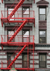 Building With Red Fire Escapes