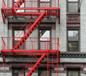 Building With Red Fire Escapes