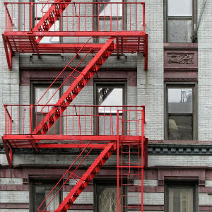 Building With Red Fire Escapes