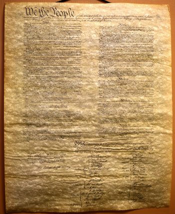 Old declaration of independence document