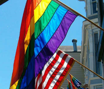 Rainbow american flag